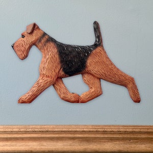 Airedale Terrier DIG Wall Sculpture