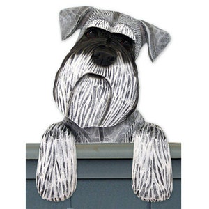 Schnauzer (Natural) Resin Door Topper, Computer Topper, or Shelf Sitter - Multiple Colors Available