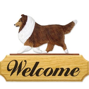 Sheltand Sheepdog  Welcome Sign - Multiple Colors Available