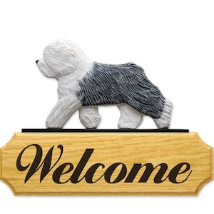 Old English Sheepdog  Welcome Sign