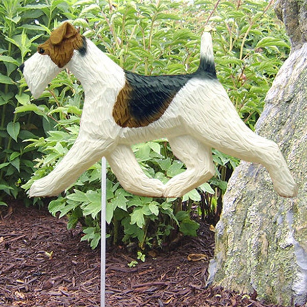 Wire Fox Terrier Garden Stake