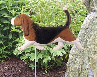 Basset Hound Garden Stake - Multiple Colors Available