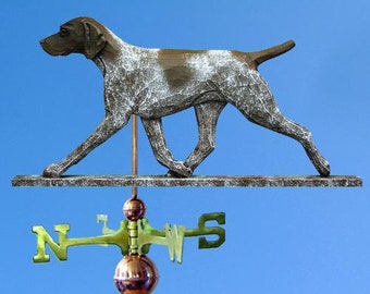 German Shorthair Pointer 22"-32" Weathervane Hand Carved and Custom Hand Painted - Multiple Colors Available