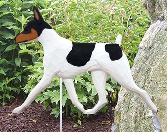 Toy Fox Terrier Garden Stake - Multiple Colors Available