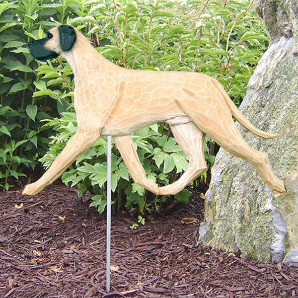 Great Dane (Natural Ear) Garden Stake- Multiple Colors Available
