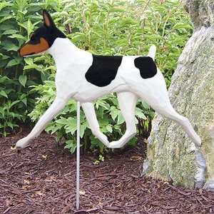 Toy Fox Terrier Garden Stake - Multiple Colors Available