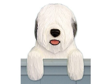 Old English Sheepdog Resin Door Topper or Shelf Sitter