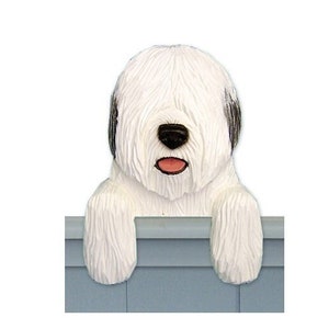 Old English Sheepdog Resin Door Topper or Shelf Sitter