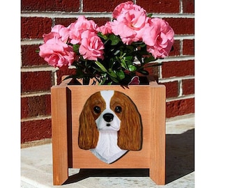 Cavalier King Charles Spaniel Planter Box - Multiple Colors Available