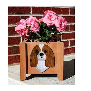 Cavalier King Charles Spaniel Planter Box - Multiple Colors Available