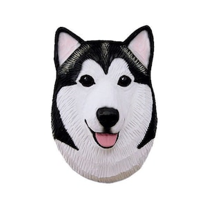 Alaskan Malamute Small Head Study Wall Hanging - Multiple Colors Available