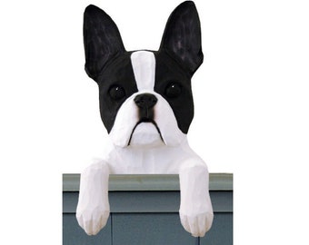 Boston Terrier Door Topper or Shelf Sitter - Multiple Colors Available