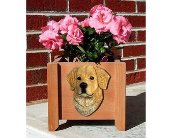 Golden Retriever Planter Box - Multiple Colors Available