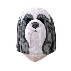 Bearded Collie Head Study Wall Hanging - Multiple Colors Available