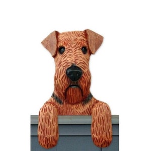 Airedale Resin Door Topper or Shelf Sitter
