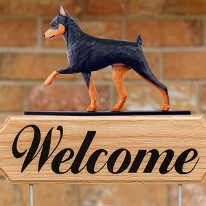 Miniature Pinscher  Welcome Stake Sign