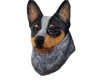 Australian Cattle Dog Small Head Study Wall Hanging - Multiple Colors Available