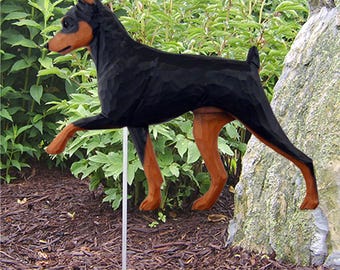 Miniature Pinscher Garden Stake - Multiple Colors Available