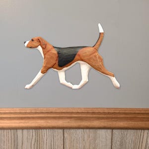 Englischer Foxhound DIG Wandskulptur