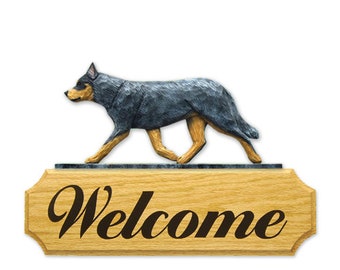 Australian Cattle Dog DIG (Dog in Gait) Welcome Sign - Multiple Colors Available