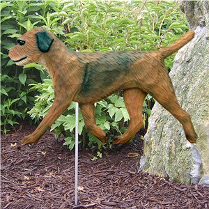 Border Terrier Garden Stake - Multiple Colors Available