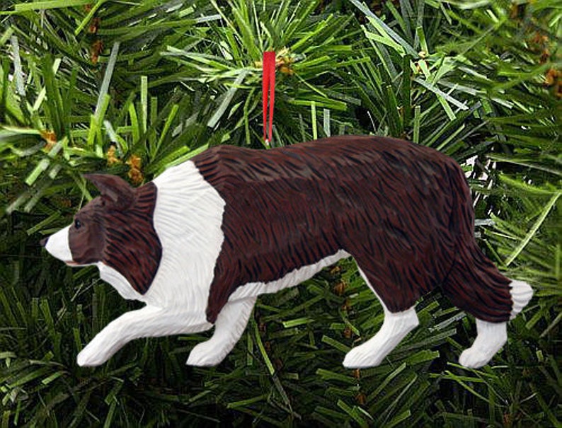Border Collie Christmas Ornament Multiple Colors Available Etsy