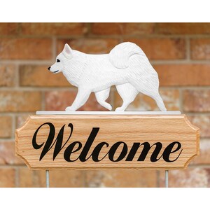 American Eskimo Dog  Welcome Stake Sign