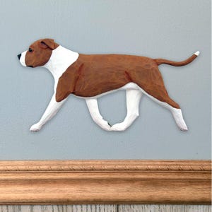 American Staffordshire Terrier (natural) DIG (Dog in Gait) Wall Art - Multiple Colors Available