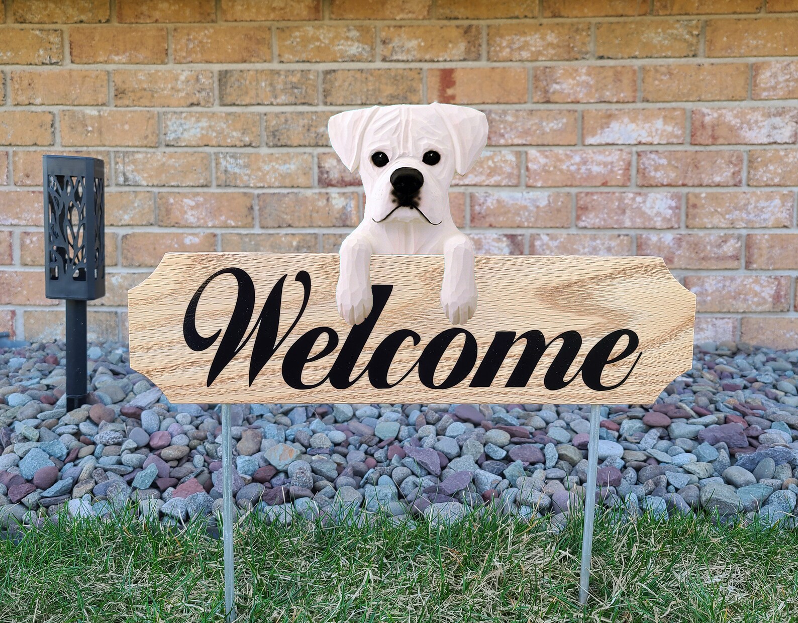 Boxer Topper Natural Ear Garden Sign - Multiple Colors Available - Etsy