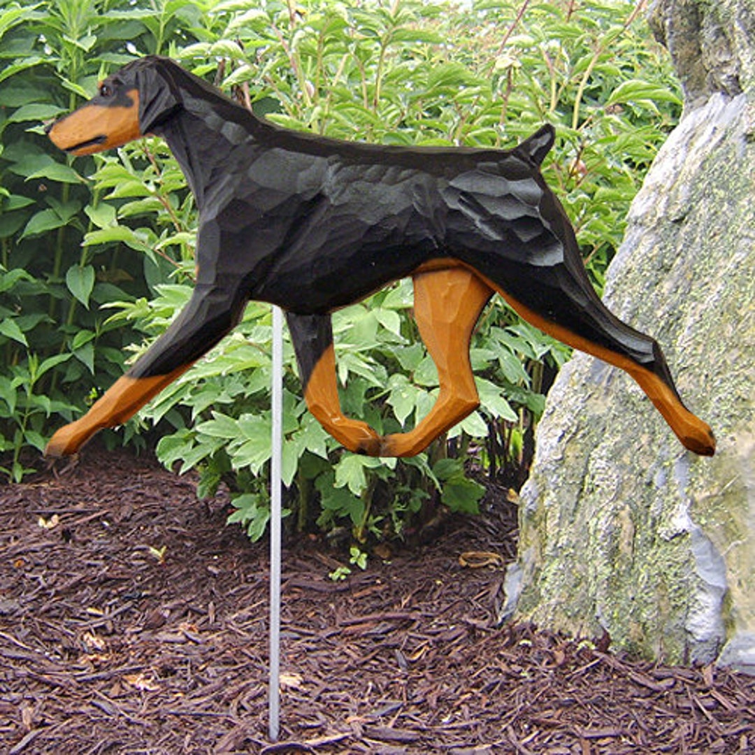 Doberman (natural) Garden Stake - Multiple Colors Available - Etsy