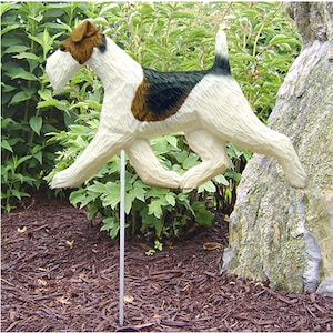 Wire Fox Terrier Garden Stake