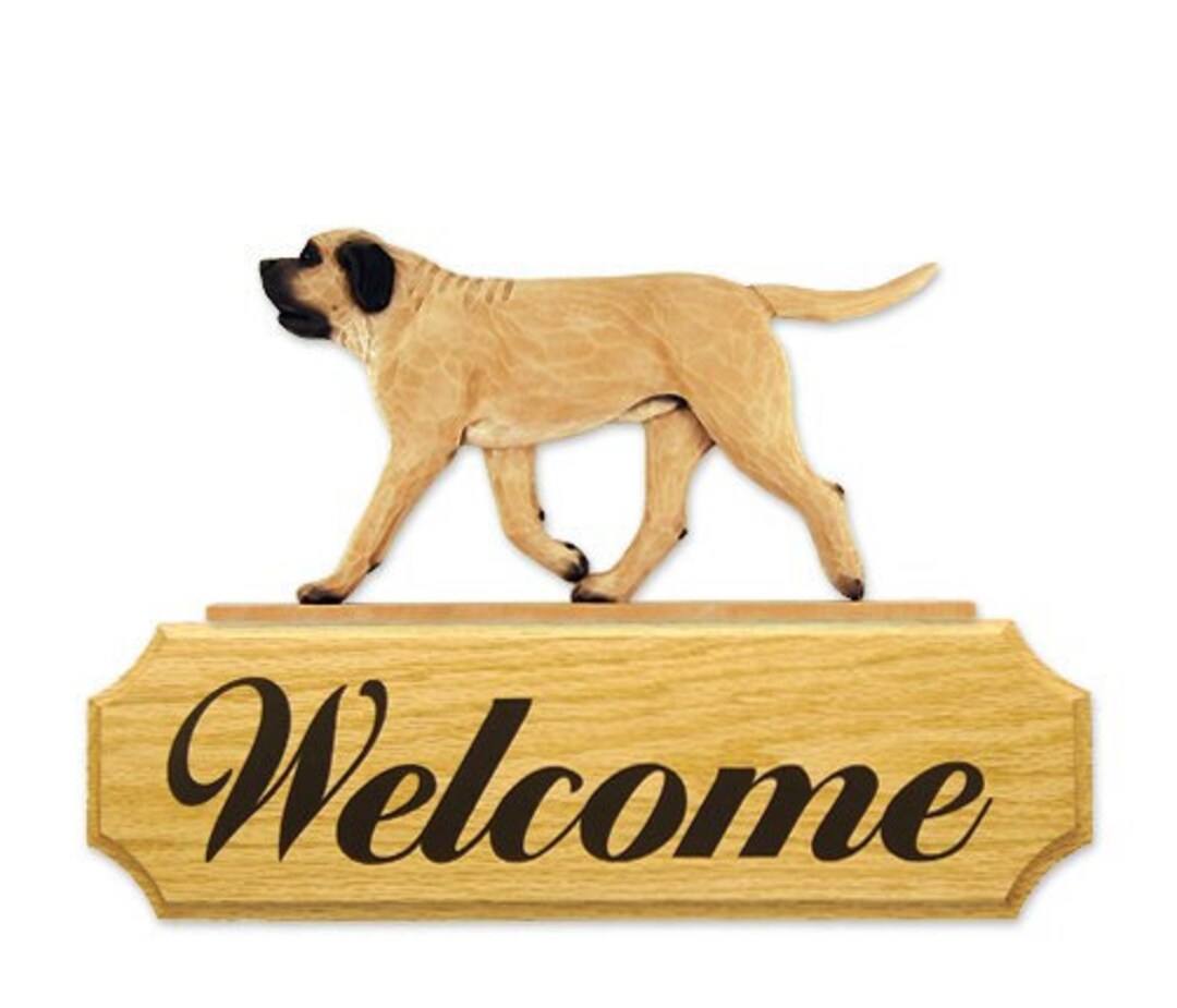 Mastiff Welcome Sign - Multiple Colors Available - Etsy