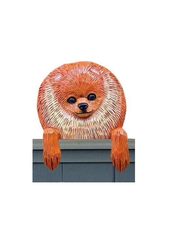 Pomeranian powder Puff Resin Door Topper or Shelf Sitter Etsy