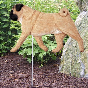 Tuteur de jardin Pug - Plusieurs couleurs disponibles