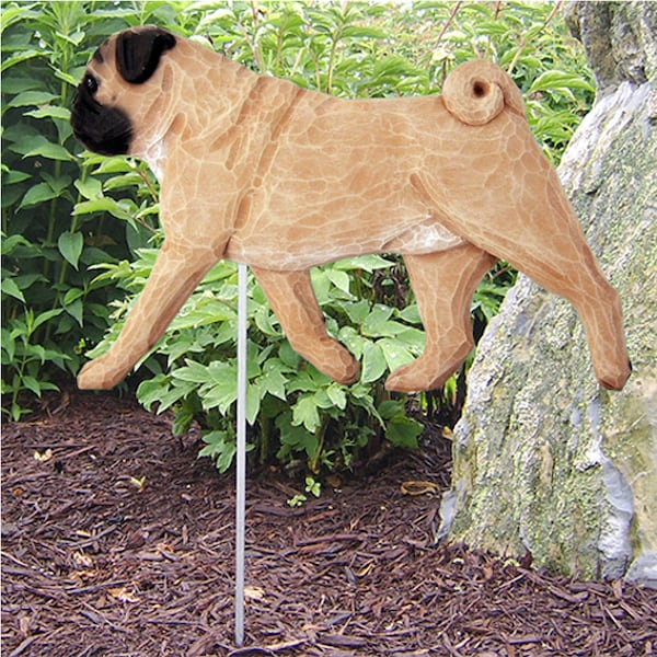 Pug Garden Stake - Multiple Colors Available