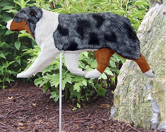 Australian Shepherd Garden Stake- Multiple Colors Available