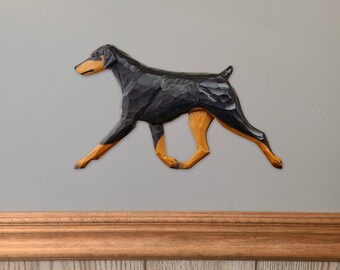 Doberman (natural) DIG (Dog in Gait) Wall Art - Multiple Colors Available