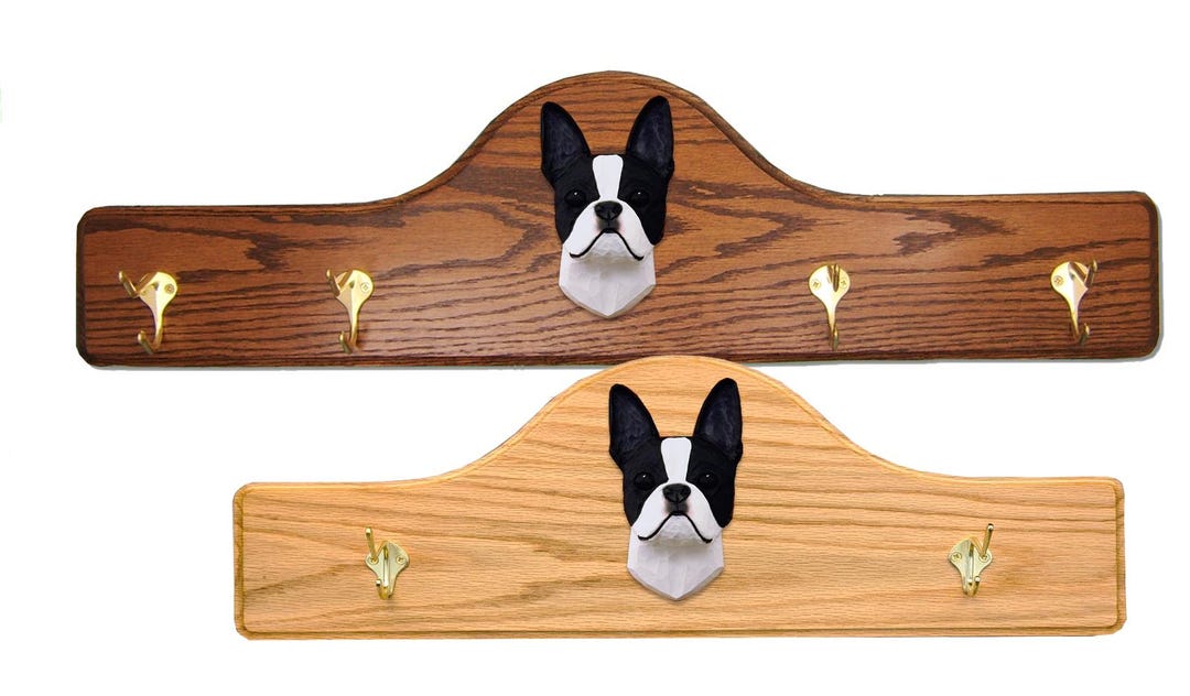 Boston Rack Boston Terrier Coat Rack - Solid Oak - Multiple Colors Available - Etsy