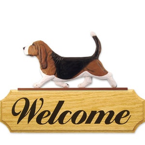 Basset Hound  Welcome Sign