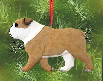 English Bulldog Christmas Ornament - Multiple Colors Available