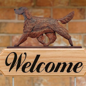 Irish Setter  Welcome Stake Sign