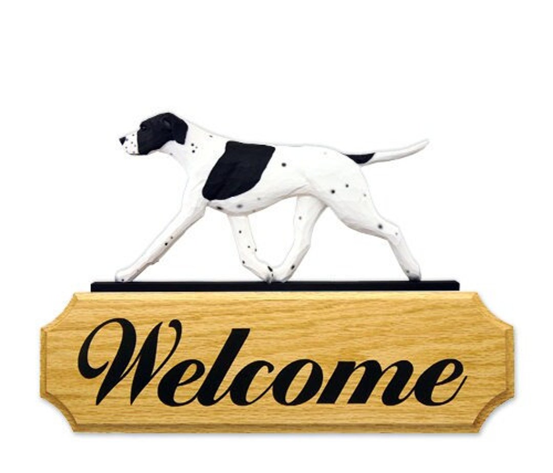 English Pointer Welcome Sign - Multiple Colors Available - Etsy