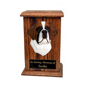St. Bernard Memorial Urn- Engraving Not Included