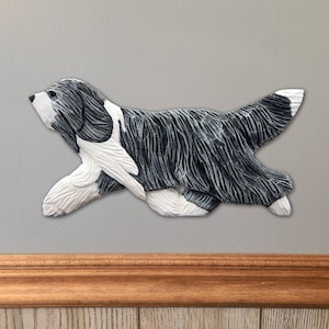 Bearded Collie DIG Wall Sculpture - Multiple Colors Available