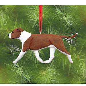 American Staffordshire Terrier (natural) DIG (Dog in Gait) Ornament