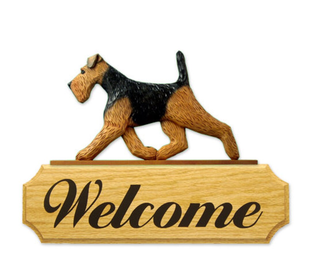 Welsh Terrier Welcome Sign - Etsy