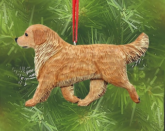 Golden Retriever Christmas Ornament- Multiple Colors Available