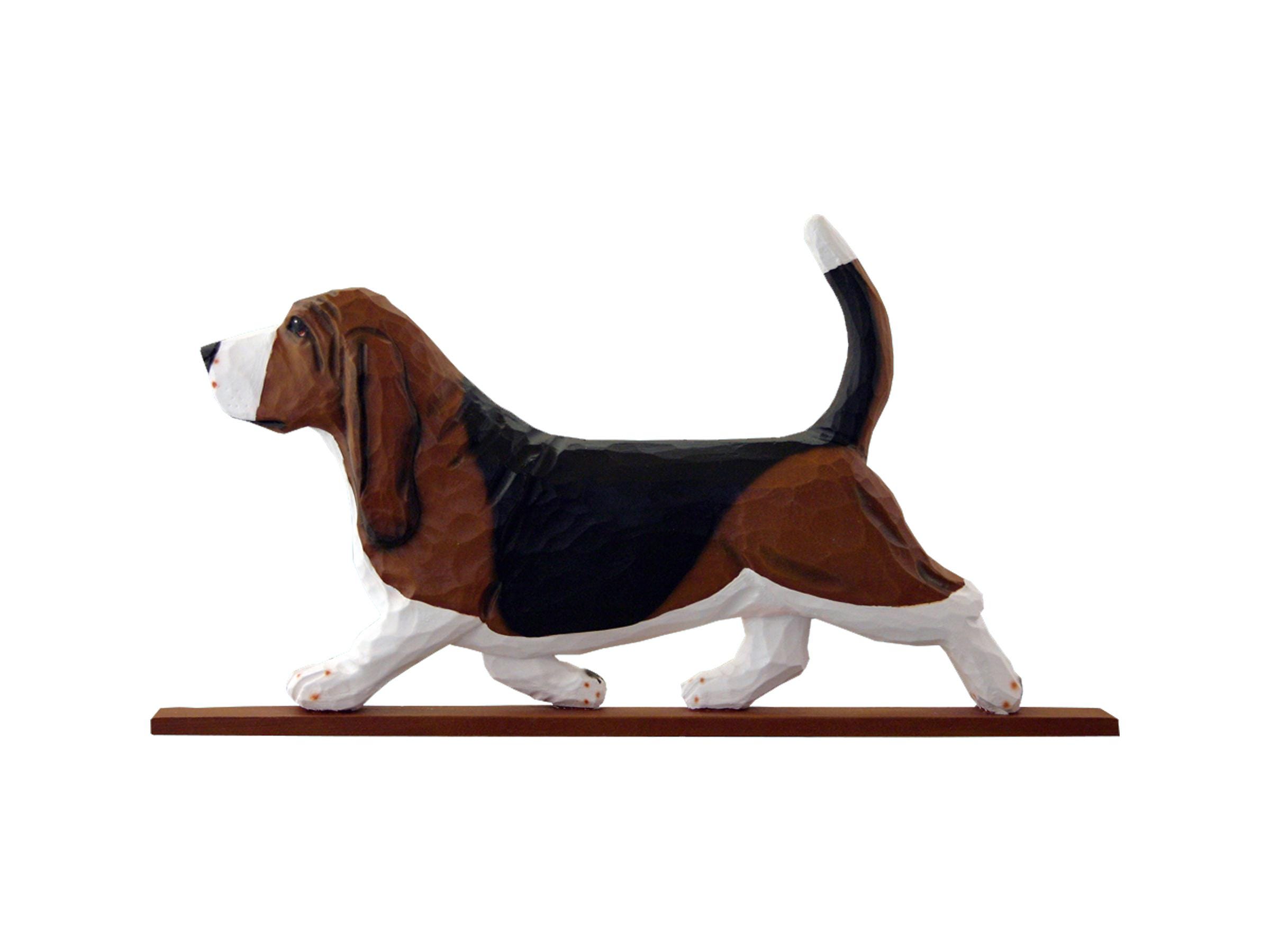 Kissing Basset Hounds Salt & Pepper Shaker Set - Ceramic Dog Figurine Magnets - View #6
