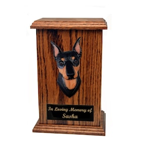 Miniature Pinscher Memorial Urn - Multiple Colors Available- Engraving Not Included