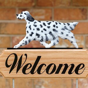 English Setter  Welcome Stake Sign - Multiple Colors Available